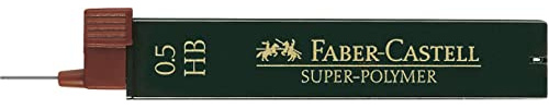 Faber-Castell 120500 - Feinmine Super Polymer, 0.5 mm, Härtegrad HB, 12 Stück