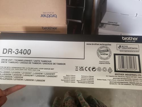 Brother DR3400 Original Trommeleinheit Kompatibel mit HL-L6250DN, HL-L6300DW, HL-L6400DW, HL-L6400DWTT, 30000 Seiten, Schwarz