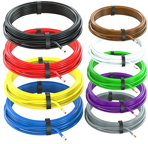 AUPROTEC Fahrzeugleitung 1,5 mm² Set 9 Farben à 10m FLRY-B als Ring