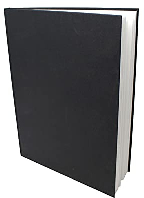 Artway Studio - Gebundenes A4-Skizzenbuch - Hochformat - 92 Seiten/46 Blätter aus 170 gsm Papier - Schwarzes Skizzenbuch mit festem Einband, Schwarz