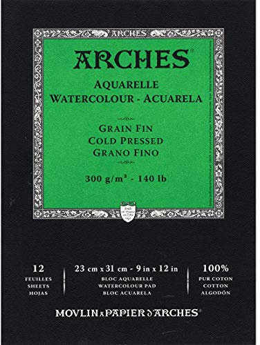 Arches 1795092 Aquarellblock, Holz, weiß, 31 x 23 x 1 cm