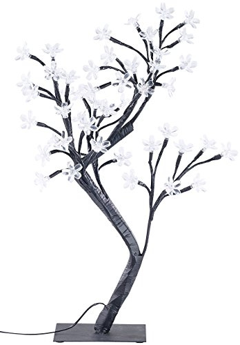 Lunartec Lichtbaum LED: LED-Lichterbaum mit 48 leuchtenden Blüten und Sockel, 45 cm (Leuchtendes Bäumchen, Lichterbäumchen, Kerze)