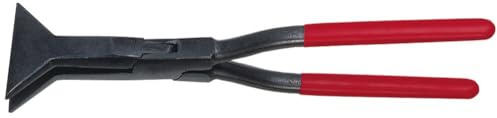 BESSEY Erdi Quetsch-Falzzange D336, gerade, durchgesteckte Ausführung, Maulbreite 80 mm Gesamtlänge 320 mm, PVC-beschichtete Griffe, Gewicht 0,78 Kg