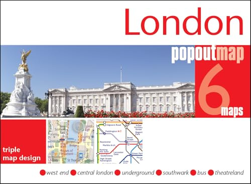 London Triple: pop up city map and tube map of London (PopOut Maps)