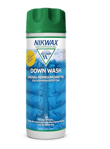 Nikwax Down Wash 300ml – Spezial-Reiniger für Daunenbekleidung & -ausrüstung - revitalisiert die Isolierung und Imprägnierung, Perfekt für Daunen Jacken und Outdoor-Ausrüstung