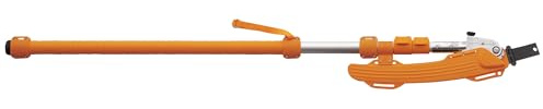 SILKY Longboy Teleskopsäge 3-teilig | ausziehbar bis 3,6 m (Reichweite bis 4,5 m) | nur 1,45 m Transportlänge | 360 mm Klappsägeblatt mit Sichel | ovale Alu-Stange, Profi-Astsäge für Obstbau & Garten