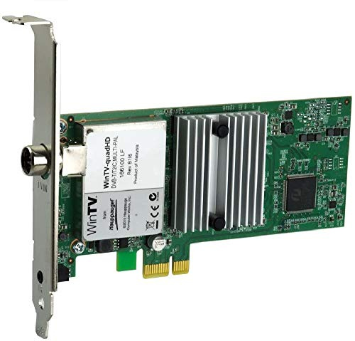 Hauppauge WinTV-quadHD - 01607 - HD PCI-Express Karte (DVB-T/T2 und DVB-C, bis zu vier verschiedene TV-Sender gleichzeitig anschauen oder aufzeichnen)