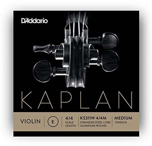 D'Addario Kaplan Nicht-Pfeifende Violinensaite - Einzelsaite E - KS311W 4/4M - Violinsaiten - 4/4 Skala, Mittlere Spannung