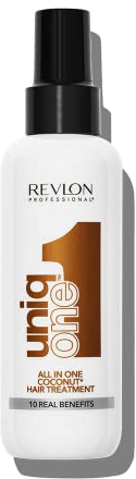 REVLON PROFESSIONAL UniqOne Hair Treatment Coconut, 150 ml, Leave in Haarkur für bessere Kämmbarkeit & Glanz, Haarpflege ohne Ausspülen, Anti Frizz Spray mit Hitzeschutz, vegan