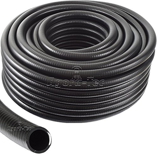 Agora-Tec® Saugschlauch mit 1 Zoll (25,4 mm) Innendurchmesser, massive Ausführung für Hauswasserwerke, Jetpumpen, Kreiselpumpen und Gartenpumpen (25 Meter)
