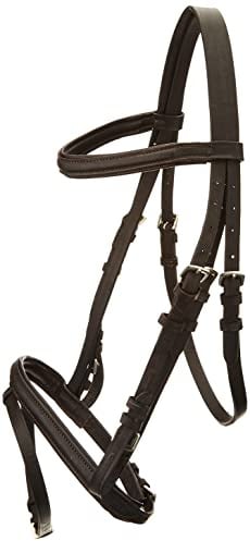Covalliero Trensenzaum Standard, Zaumzeug, Reitzaum, braun, Leder, Metall, Pony, Pferd, verstellbar, inkl. Gurtzügel