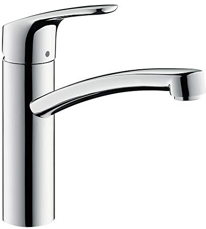 hansgrohe Focus M41 - Küchenarmatur, 1 Stahlart, Wasserhahn Küche mit Auslaufhöhe 160 mm, Mischbatterie Küche 360° schwenkbar, Chrom, 31806000