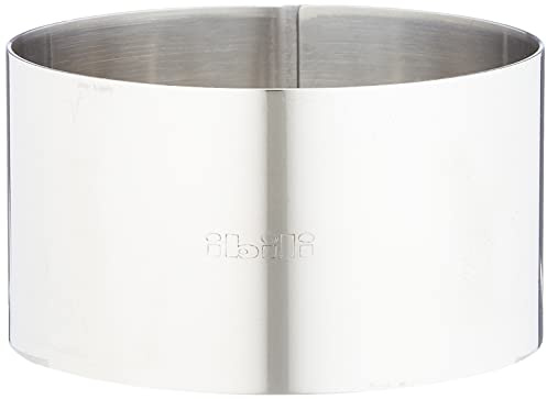 Ibili Clasica Dessertring rund, 8 cm Durchmesser, 4,5 cm Höhe, 1 Stück, Silber