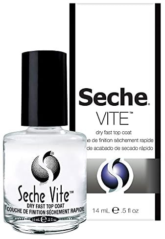 Seche Vite Dry Fast Top Coat Clear, transparent, schnelltrocknender & langanhaltender Nagelüberlack, das Original, 14 ml