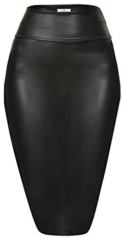 Simlu Damen High Waisted Midi Skirt Rock (1er Pack)