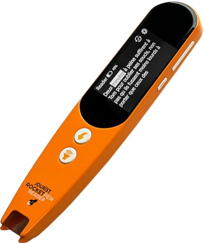 JOURIST Reader 3. Offline-Vorlesestift für Kinder und Erwachsene mit Leseschwierigkeiten wie Legasthenie/LRS. Touchscreen. Leselineal inklusive. Sprachausgabe über Kopfhörer und Lautsprecher