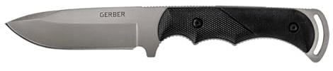 Gerber Outdoormesser mit Holster, Freeman Guide, Full-Tang-Konstruktion | Klingenlänge: 10,1 cm, Schwarz, 31-000588