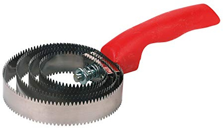 Kerbl - METALLSTRIEGEL beidseitig in SPIRALFORM | 1 Stück | Für Pferde | Pflegezubehör für die Fellpflege | Fein gezahnt für sanfte Reinigung | Robustes Metall mit Kunststoffgriff