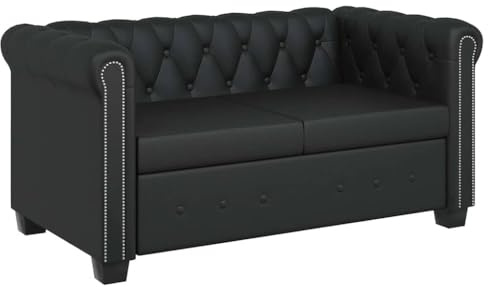 vidaXL Chesterfield Sofa 2-Sitzer Kunstleder Ledersofa Polstersofa Loungesofa