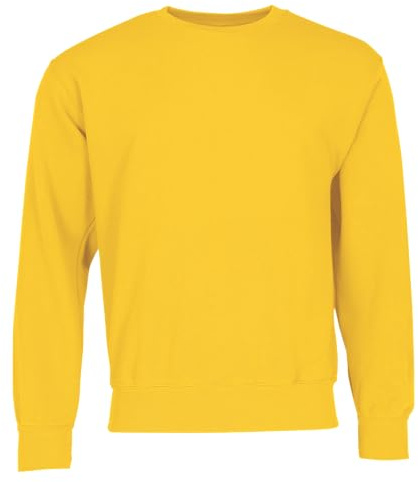 Fruit of the Loom Herren Set In Sweat Sweatshirt, Yellow (Sunflower Yellow), Large