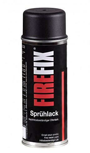 FIREFIX 2010 Ofenlack 400 ml Sprühdose Senotherm®-Lack, hitzebeständig bis 600 °C, schwarz