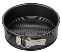 Zenker Springform Ø 20 cm, Backform mit Antihaftbeschichtung, runde Kuchenform mit Flachboden (Farbe: schwarz), Menge: 1 Stück