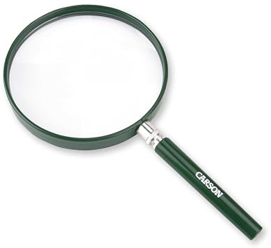 Carson BigEye 2x Handlupe mit extra großer 12,7cm Linse (HU-20), grün
