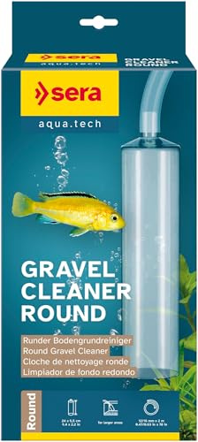 sera Gravel Cleaner Round | Mulmsauger Aquarium für große Kiesflächen | Runder Bodensauer & Mulmglocke | Bodengrundreiniger inkl. transparentem 2 m Schlauch | Für alle Kiessorten | Aquarium Zubehör