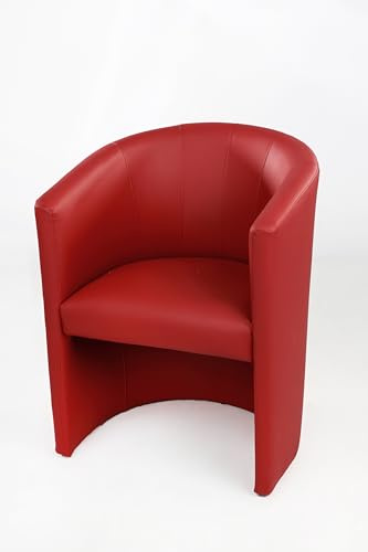 Cocktailsessel Design Farbe Rot Sessel Clubsessel Loungesessel Club Möbel Bürosessel Praxismöbel Kunstleder Neu