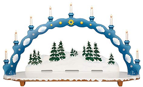 Schwibbogen für Winterkinder groß - 95 x 28 x 59cm - Original Erzgebirge Schwibbögen - Hubrig Volkskunst