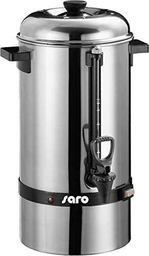 Saro Kaffeemaschine mit Rundfilter – 6,75 L / 40 Tassen – Edelstahl – Brüh- & Warmhaltefunktion – Sicherheitszapfhahn – Peilglas - 1,5 kW – Modell SAROMICA 6005