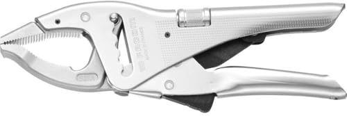 FACOM Gripzange mit langen Backen 501A (17 mm breite Backen, obere Backe mit Rille zum Halten von Rohren, mit nur einer Hand verwendbar, große Kapazität durch 5-fach verstellbares Rillengewerbe)