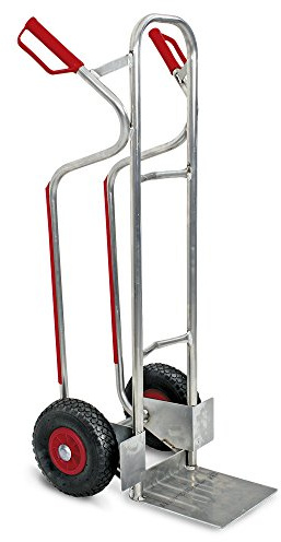 Stapelkarre mit pannensicheren Reifen (Silber)