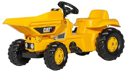 Rolly Toys rollyKid Dumper CAT (für Kinder von 2,5 bis 5 Jahren, Kippschüssel mit Verriegelung, Heckkupplung) 024179