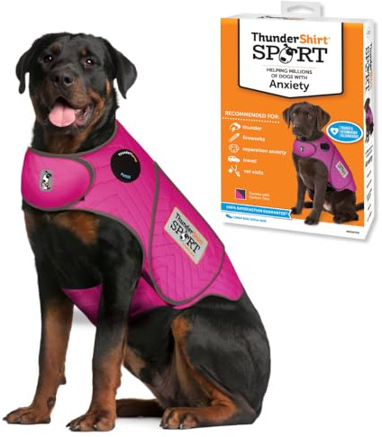 Thundershirt Dogs Clothing Thundershirt Dog Anxiety Jacket, Fuchsia, XXL US