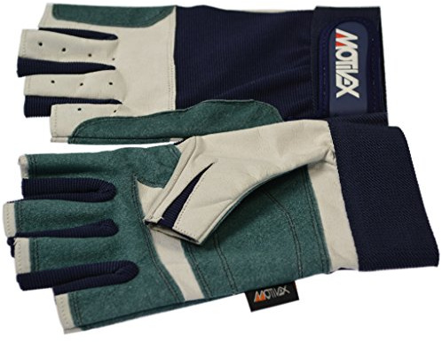 MOTIVEX Segelhandschuhe Rückseite Elasthan alle Finger kurz, Blaugrau, L