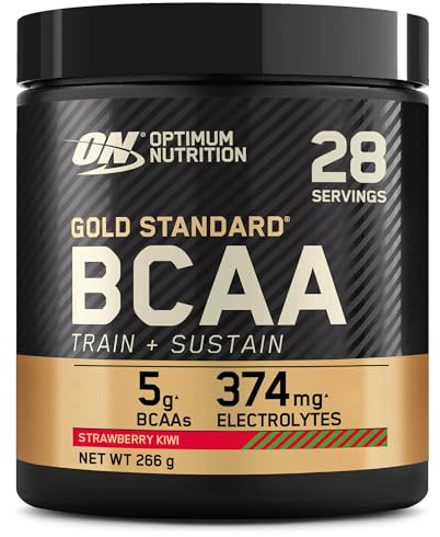 Optimum Nutrition Gold Standard BCAA Pulver, Geschmack Strawberry Kiwi, 266g, 28 Portionen