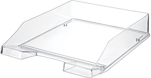HAN Briefablage KLASSIK TRANSPARENT, 6 STÜCK, moderne, transparente und stapelbare Ablage im frischen Design bis Format A4/C4, 1026-X-23, transparent-glasklar
