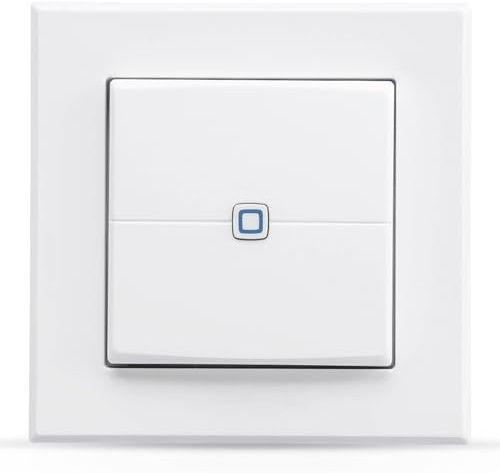 Homematic IP Smart Home Wandtaster – 2-fach, Wandschalter, zwei Tasten, Zubehör für Ihr Homematic IP Smart Home, universell einsetzbar, schaltet Aktoren und Thermostate, kabellos, 140665A0