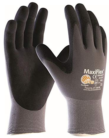 12 Paar MaxiFlex Arbeitshandschuhe, Strickhandschuhe, Montagehandschuhe, Gr. 10 (XL)