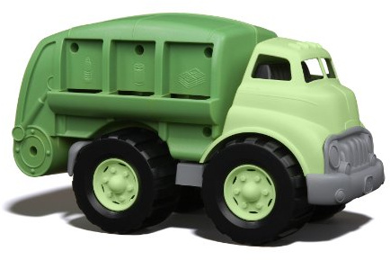 Green Toys, Müllwagen für Recycling, Müllfahrzeug, nachhaltiges Spielfahrzeug für Kinder ab 12 Monaten
