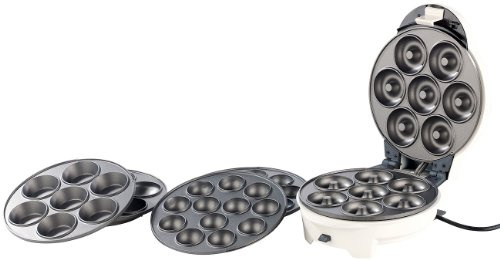 Rosenstein & Söhne Donatmaker: 3in1-Donut-, Cupcake- und Cakepop-Maker mit Antihaftbeschichtung (Donut Cake Pop Maker, Muffin & Cake Pop, Backblech)