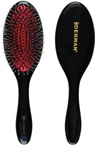 Denman Boar & Nylon Bristle Hair Brush for Slick Back & Shine, D81M Original.