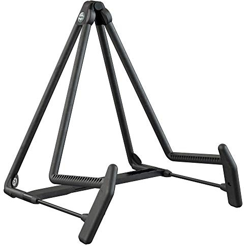 K&M 17580 A-Gitarrenständer Heli 2 Schwarz aus Stahl - 18,5 bis 23 cm Breite - Instrumenten-Ständer - Gitarren, Cello