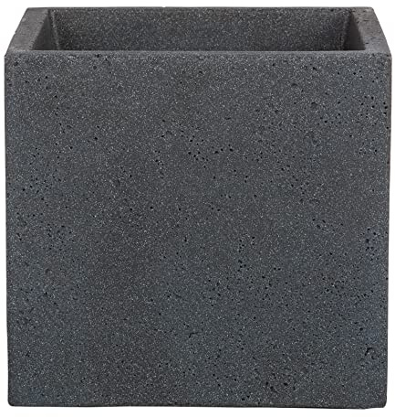 Scheurich C-Cube Pflanzgefäß Stony Black 40 cm, Höhe 33 cm