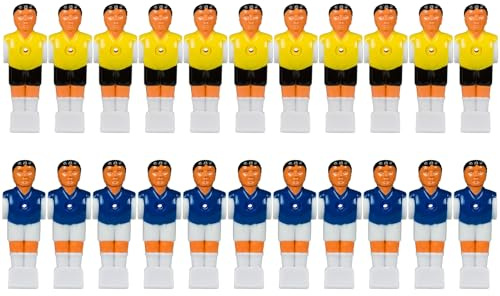 GAMES PLANET 22x Tischfußball Figuren für 5/8 Zoll BZW. 15,9 mm Stangen, für TELESKOPSTANGEN, inkl. Schraubensatz, Tischkicker Kicker