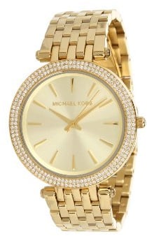 Michael Kors Darci Watch für Damen, Goldfarbenes Quarz-Dreizeiger-Uhrwerk mit Edelstahlarmband
