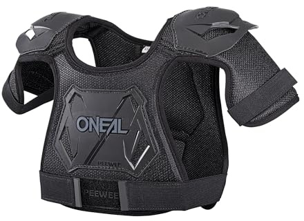 O'NEAL | Brustprotektor | Kinder | Motocross Enduro | Einfach verstellbar, Injizierte Plastikform für gesteigerten Schutz, Alter von 4-9 Jahren | Pee Wee Chest Guard | Schwarz Weiß | Größe XS/S