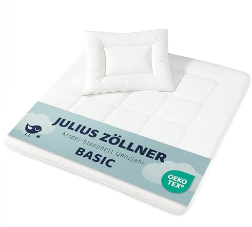 Julius Zöllner Kindersteppbett-Set Basic, Decke mit Kissen, Standard 100 by OEKO-TEX, Größe 80x80 + 35x40 cm