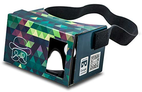Google Cardboard VR Headset mit Kopfband & Polster – Virtual Reality Brille für Smartphone Android & iOS – Faltbarer VR Viewer, 3D Brille, Made in Germany